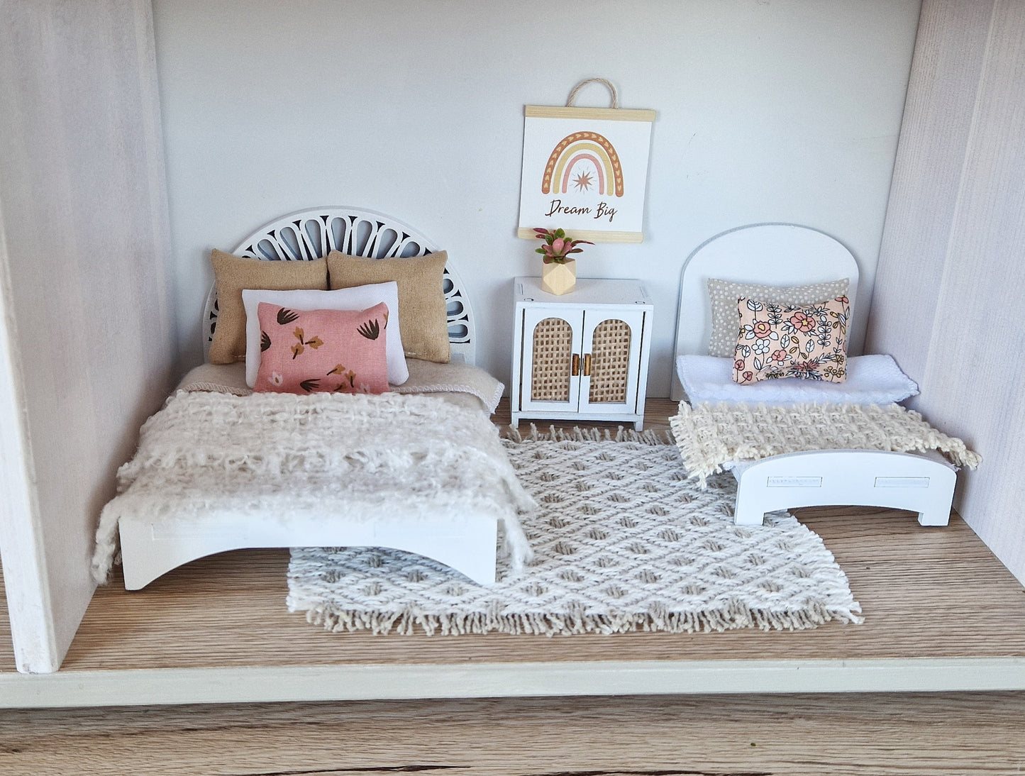 Miniature furniture set, Rose Garden, dollhouse 1:12 scale furniture bundle (perfect for Ikea dollhouse)