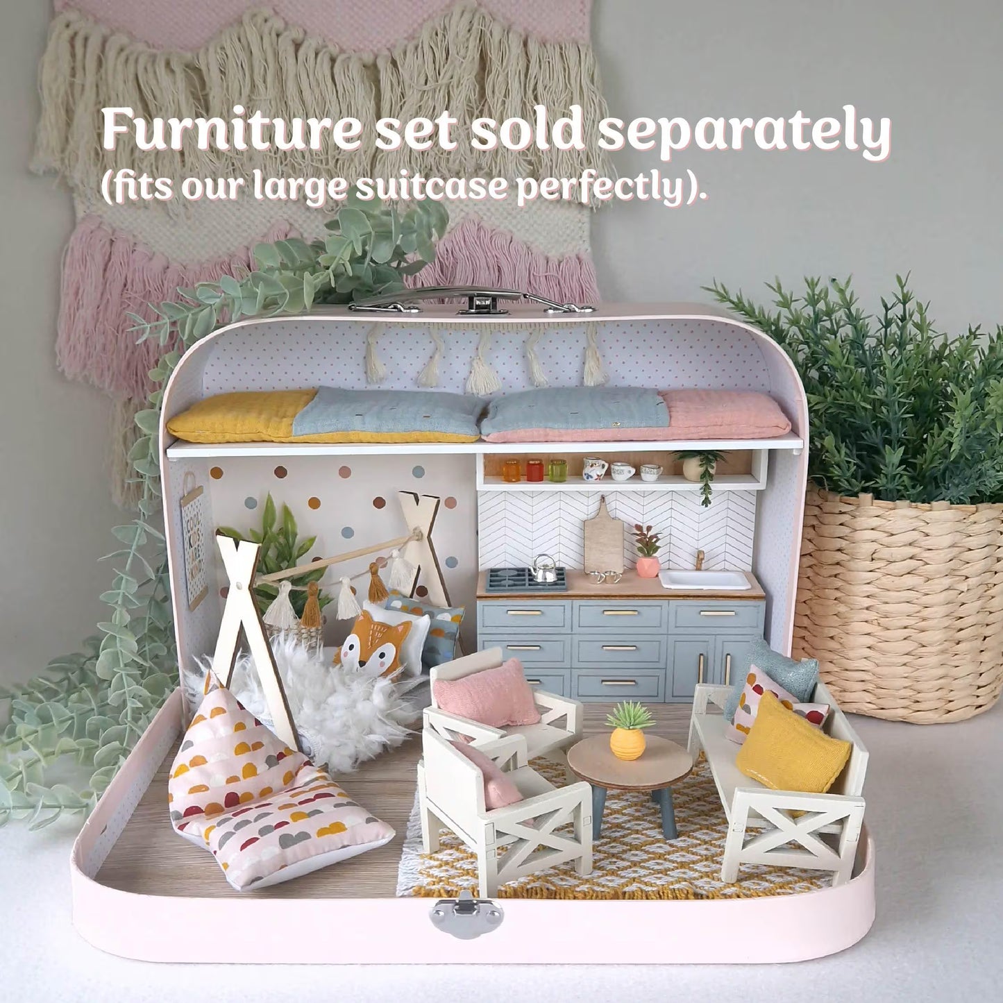 New-Empty Dollhouse Suitcases, Create your Own Miniature Dollhouse