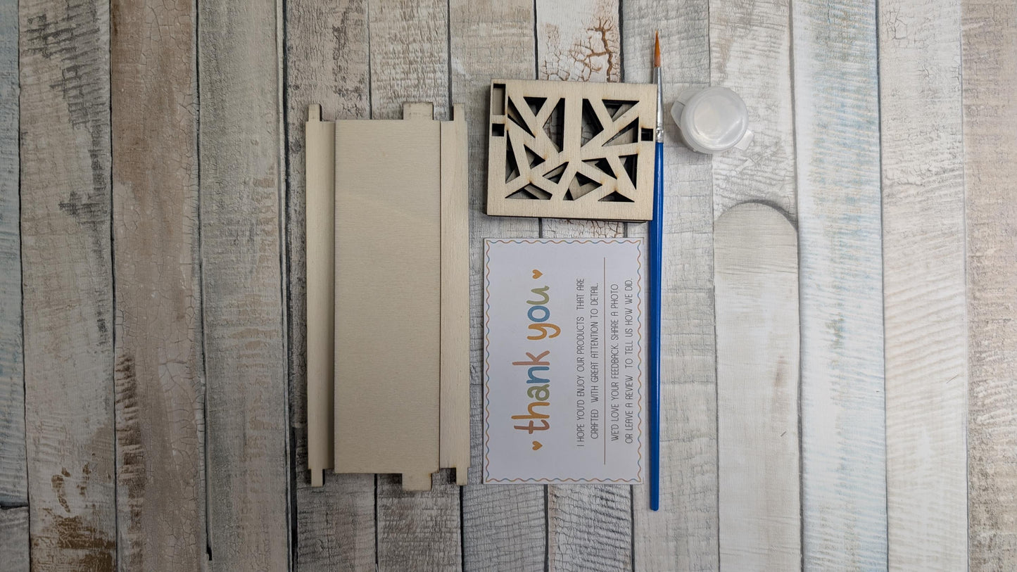 DIY Geometric Lounge Miniature Sofa – Modern Wooden Furniture for Maileg & Dollhouse Play