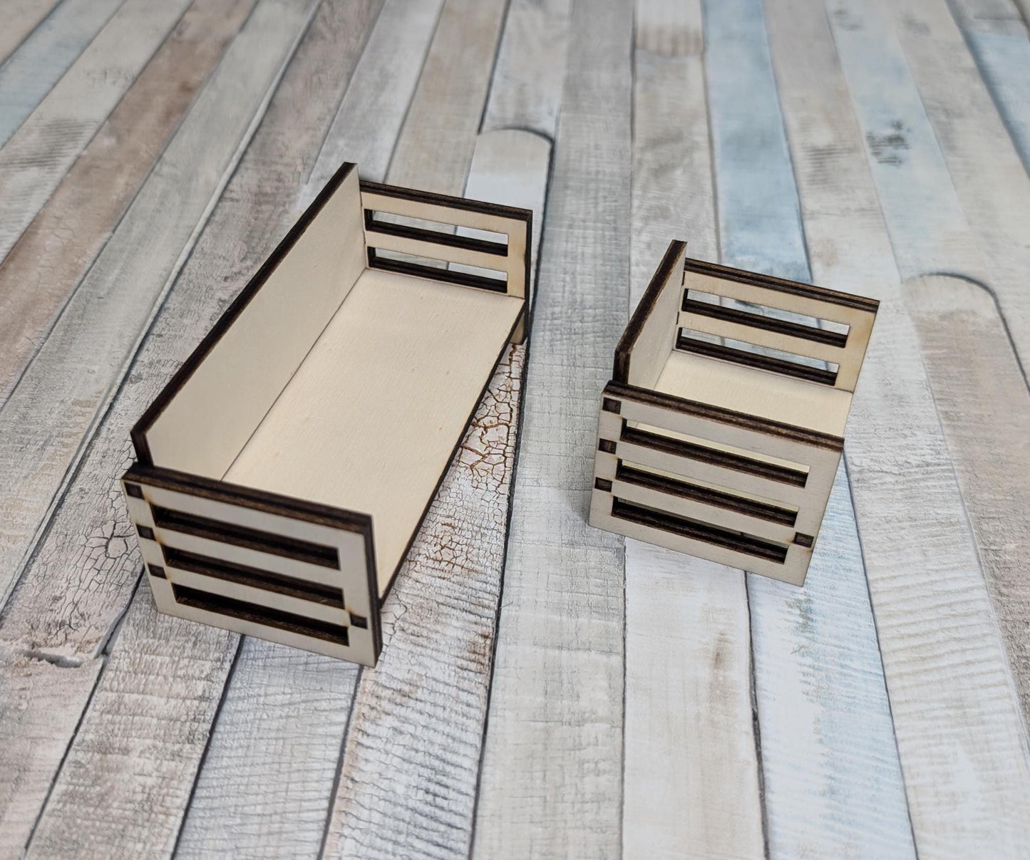 DIY Scandinavian Miniature Sofa Set – Modern Wooden Furniture for Maileg & Dollhouse Play