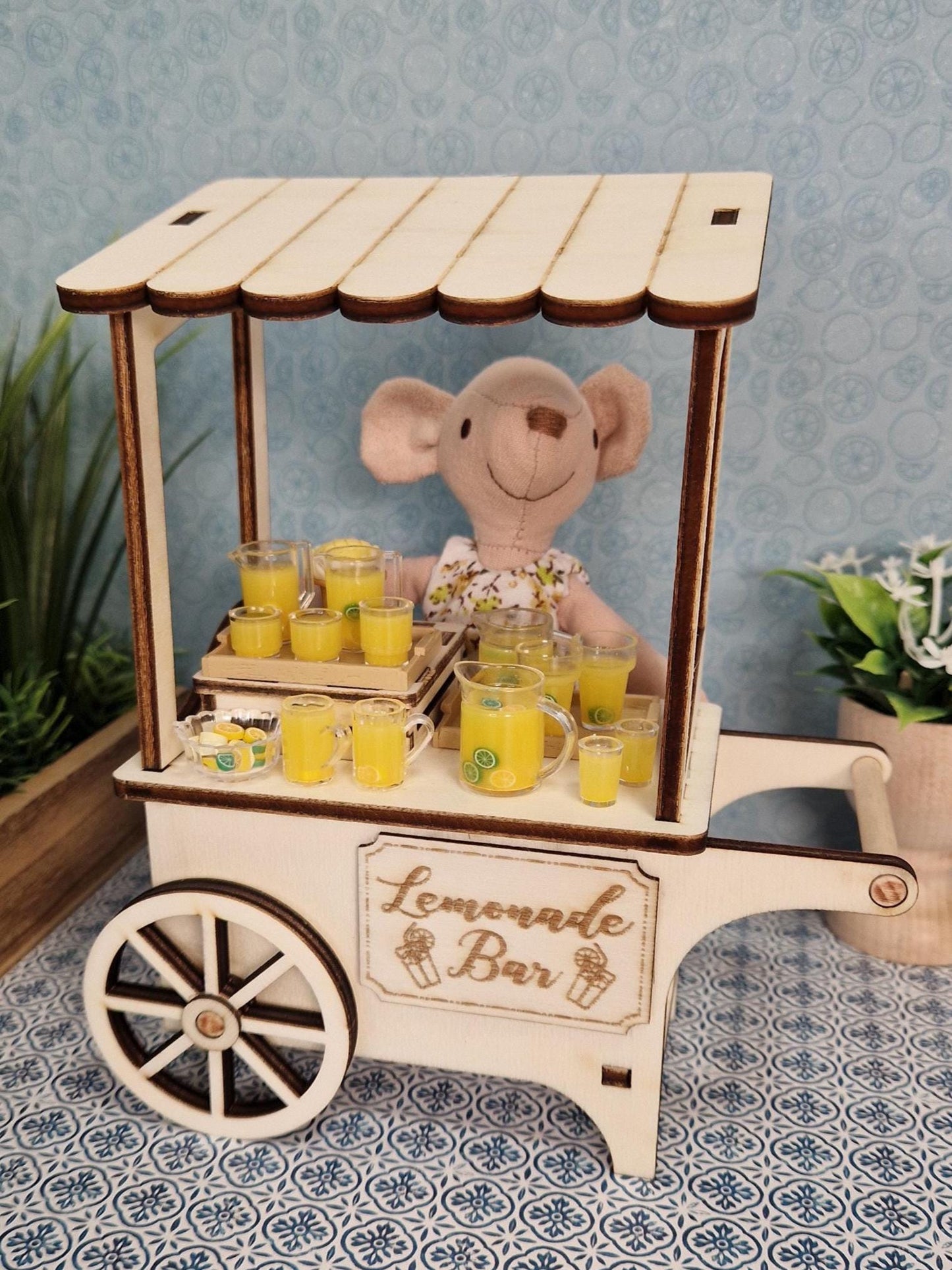 DIY Mini Market Rolling Cart - Lemonade & Flower Stand and more
