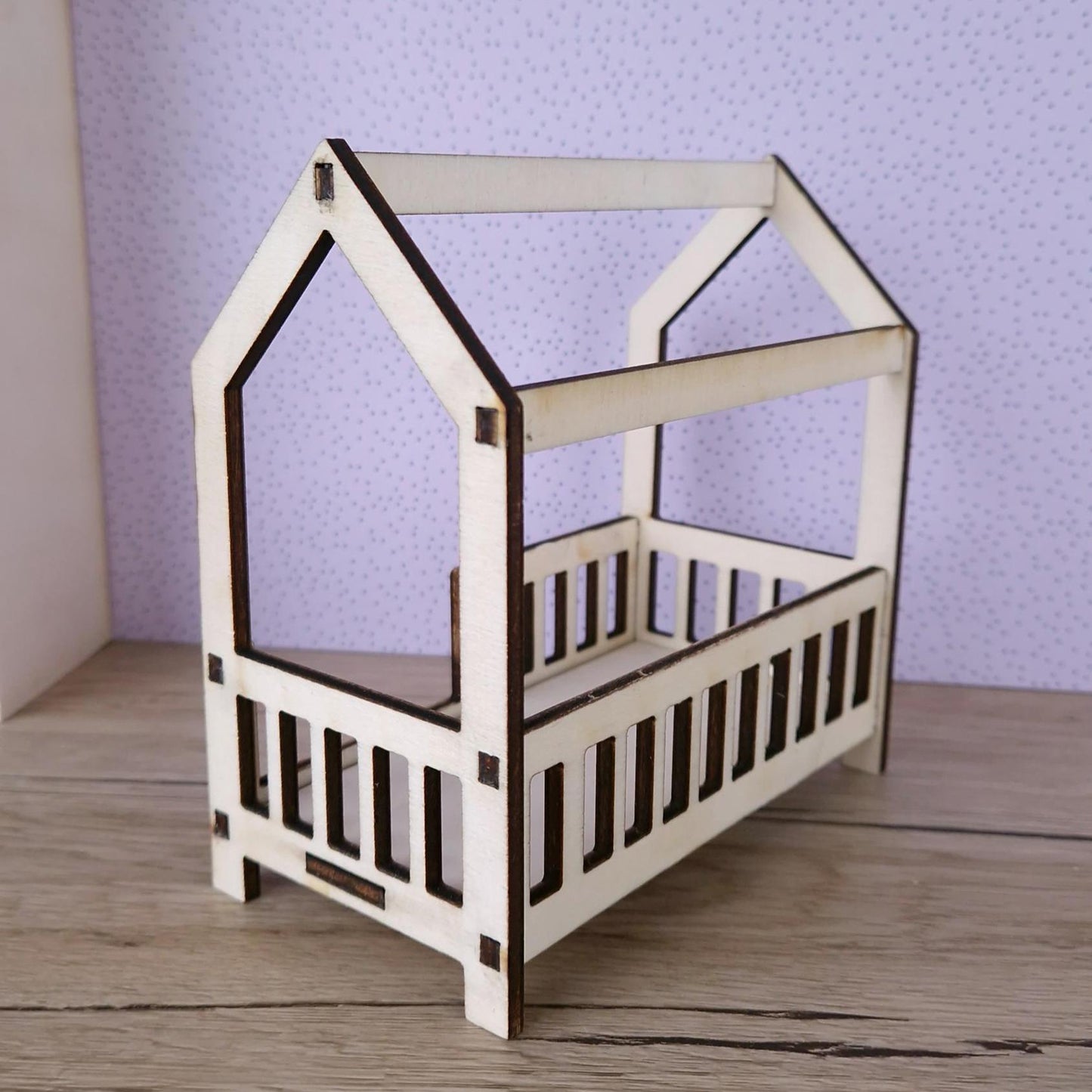 DIY Miniature Playhouse Bed – Wooden Dollhouse Bed for Maileg & Dolls
