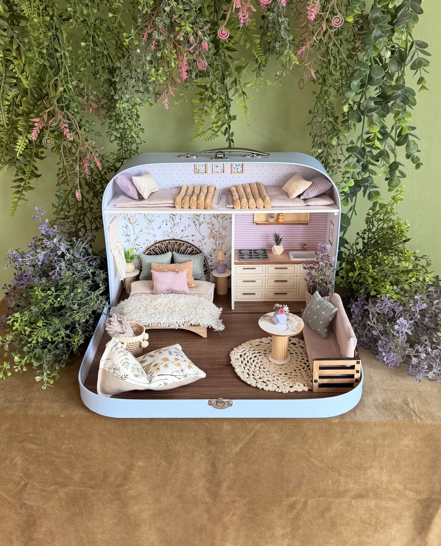 Lavender Luxe – Large Suitcase Dollhouse