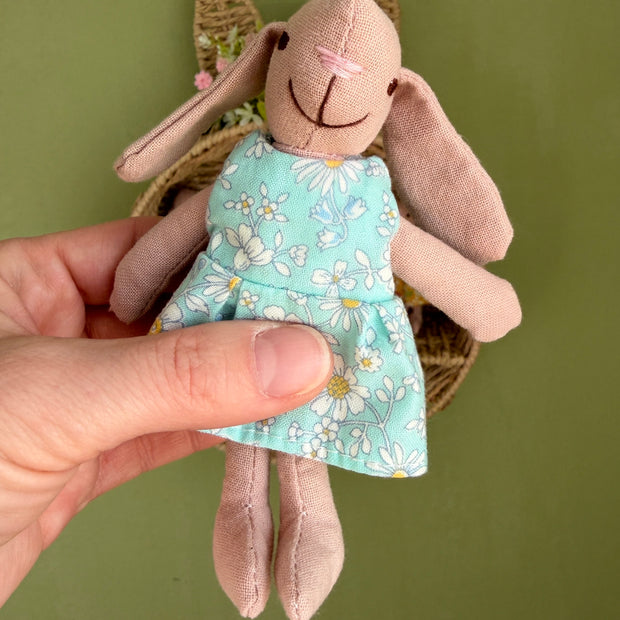 Little soft Bunnies, Handmade Fabric Dolls