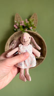 Little soft Bunnies, Handmade Fabric Dolls