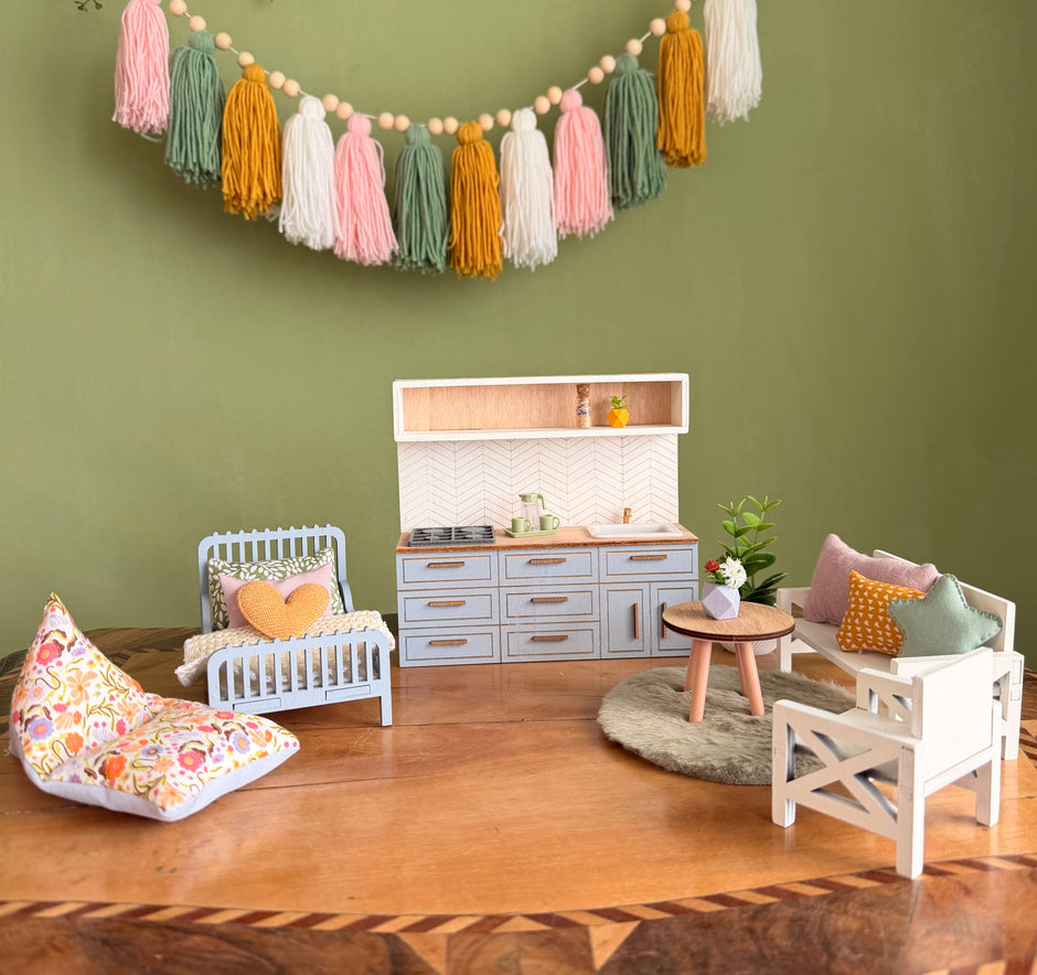 Pastel Spring Furniture Set - 1:12 Dollhouse