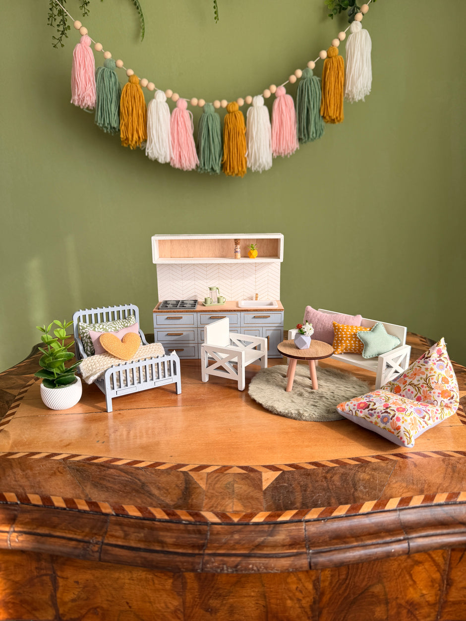 Pastel Spring Furniture Set - 1:12 Dollhouse