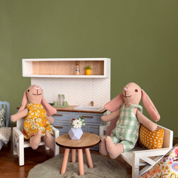 Pastell Frühlingsmöbel-Set – 1:12 Puppenhaus