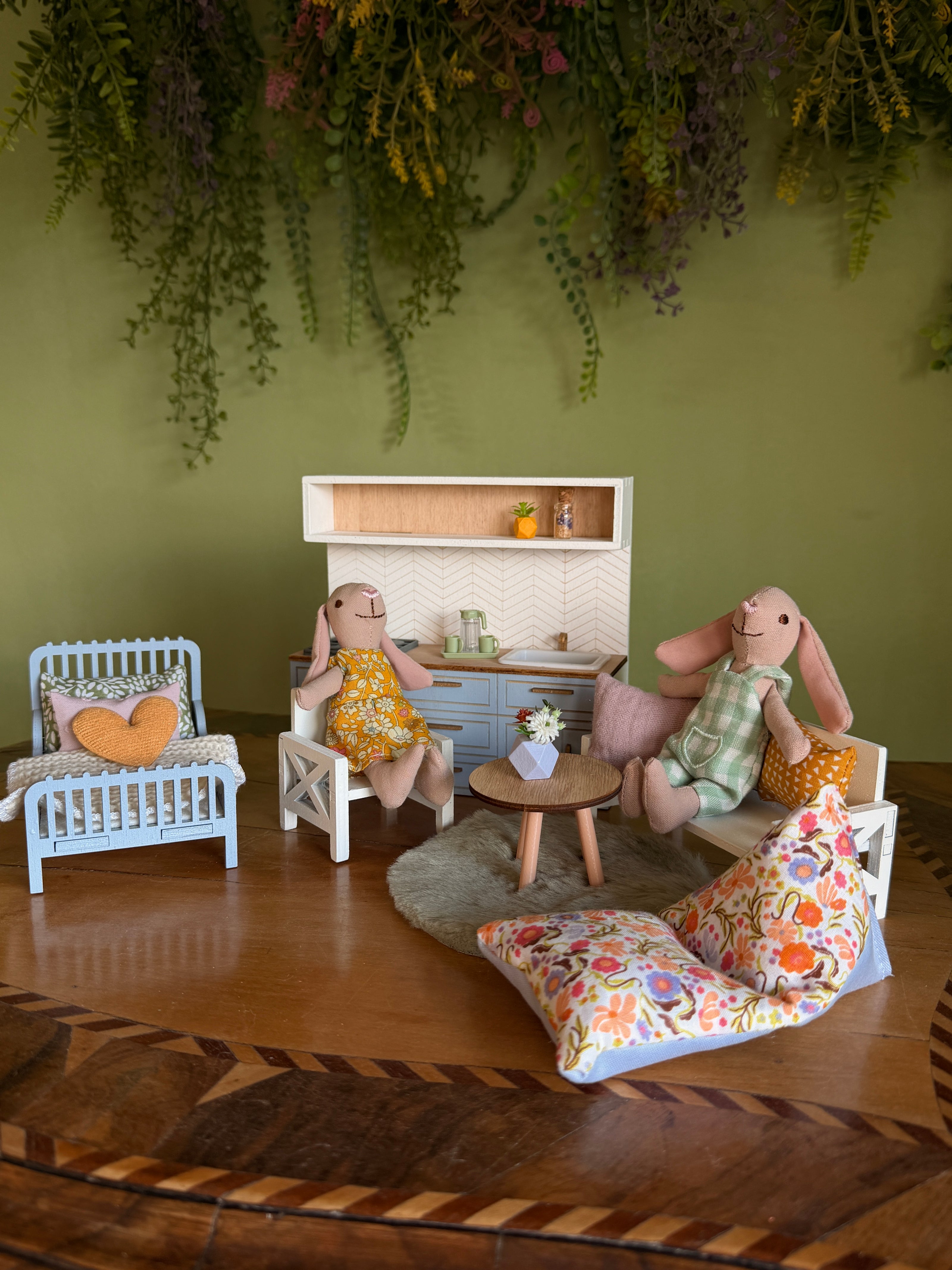 Pastel Spring Furniture Set - 1:12 Dollhouse