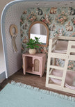 Small Dollhouse in a Suitcase , Little Bunnies Nest, Dollhouse, Miniature furniture, 1:12 scale, Maileg mouse house