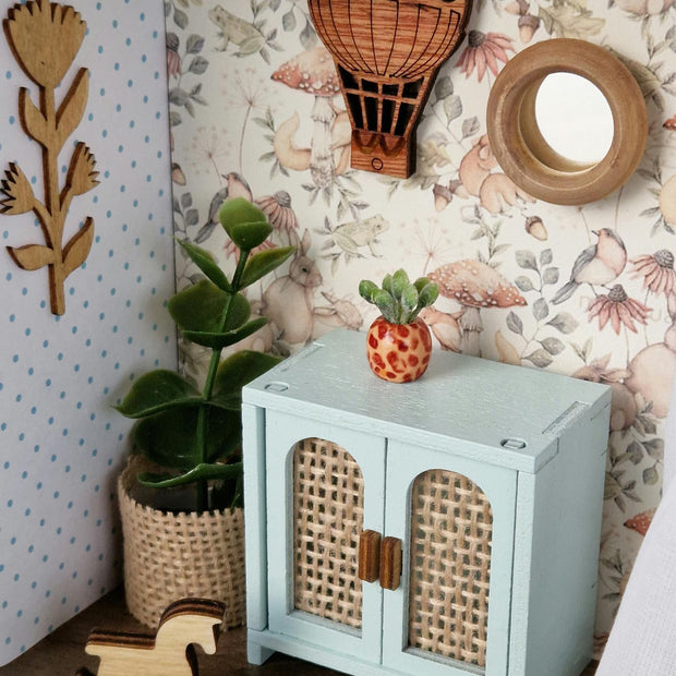 Small Dollhouse in a Suitcase , Little Forest , Dollhouse, Miniature furniture, 1:12 scale, Maileg mouse house