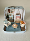 Small Dollhouse in a Suitcase , Little Forest , Dollhouse, Miniature furniture, 1:12 scale, Maileg mouse house
