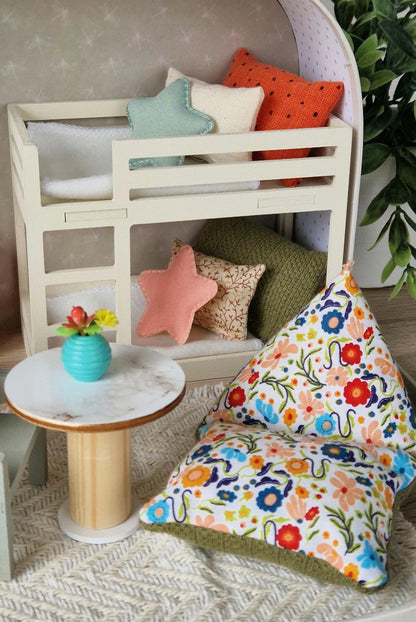 Spring Floral travel dollhouse, Small Dollhouse in a Suitcase