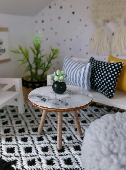 Miniature living room bundle 1:12 scale, Luxe Comfort, modern dollhouse furniture (perfect for Ikea Flisat Dollhouse)