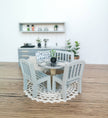 Miniature dining set 1:12 scale, Monochrome Elegance, modern miniature dollhouse furniture ( perfect for Ikea Dollhouse)
