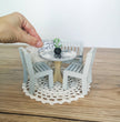 Miniature dining set 1:12 scale, Monochrome Elegance, modern miniature dollhouse furniture ( perfect for Ikea Dollhouse)