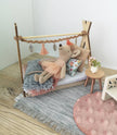 Dolhouse kids room set 1:12 scale, Peach Perfect, miniature furniture bundle, maileg mice (perfect for Ikea dollhouse)