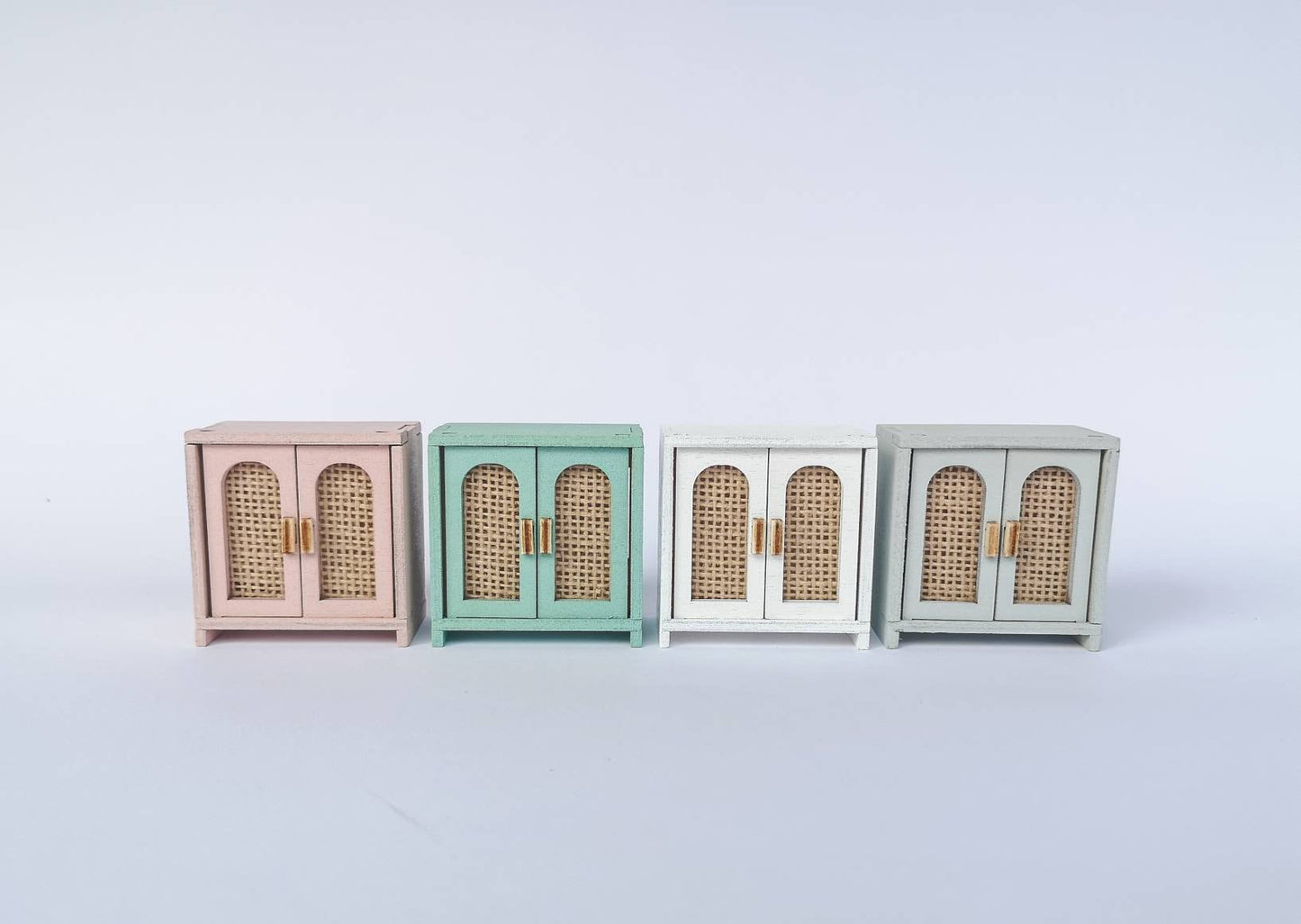 Dollhouse mid century cabinet, miniature sidebord, modern miniature maileg mice furniture, 1:12 scale