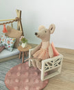 Dolhouse kids room set 1:12 scale, Peach Perfect, miniature furniture bundle, maileg mice (perfect for Ikea dollhouse)