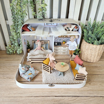 Bluebird Cottage – Large Suitcase Dollhouse