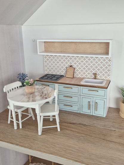 Miniature dollhouse kitchen, Cloud, 1:12 scale, miniature furniture (perfect for Ikea dollhouse)