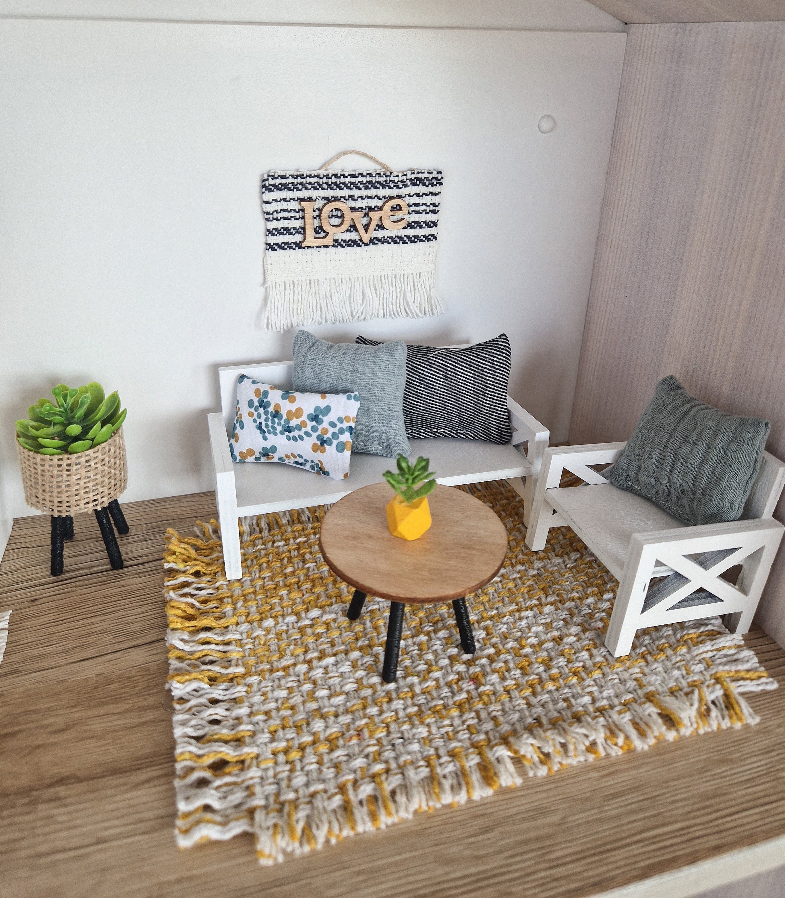 Miniature furniture set, Soothing Elegance, dollhouse 1:12 scale furniture bundle (perfect for Ikea dollhouse)