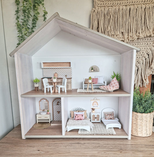 Miniature furniture set, Rose Garden, dollhouse 1:12 scale furniture bundle (perfect for Ikea dollhouse)