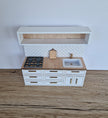 Miniatur-Puppenhausküche, Weiß, Maßstab 1:12, Miniaturmöbel (perfekt für Ikea-Puppenhäuser)