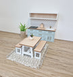 Miniature dollhouse kitchen, Cloud, 1:12 scale, miniature furniture (perfect for Ikea dollhouse)
