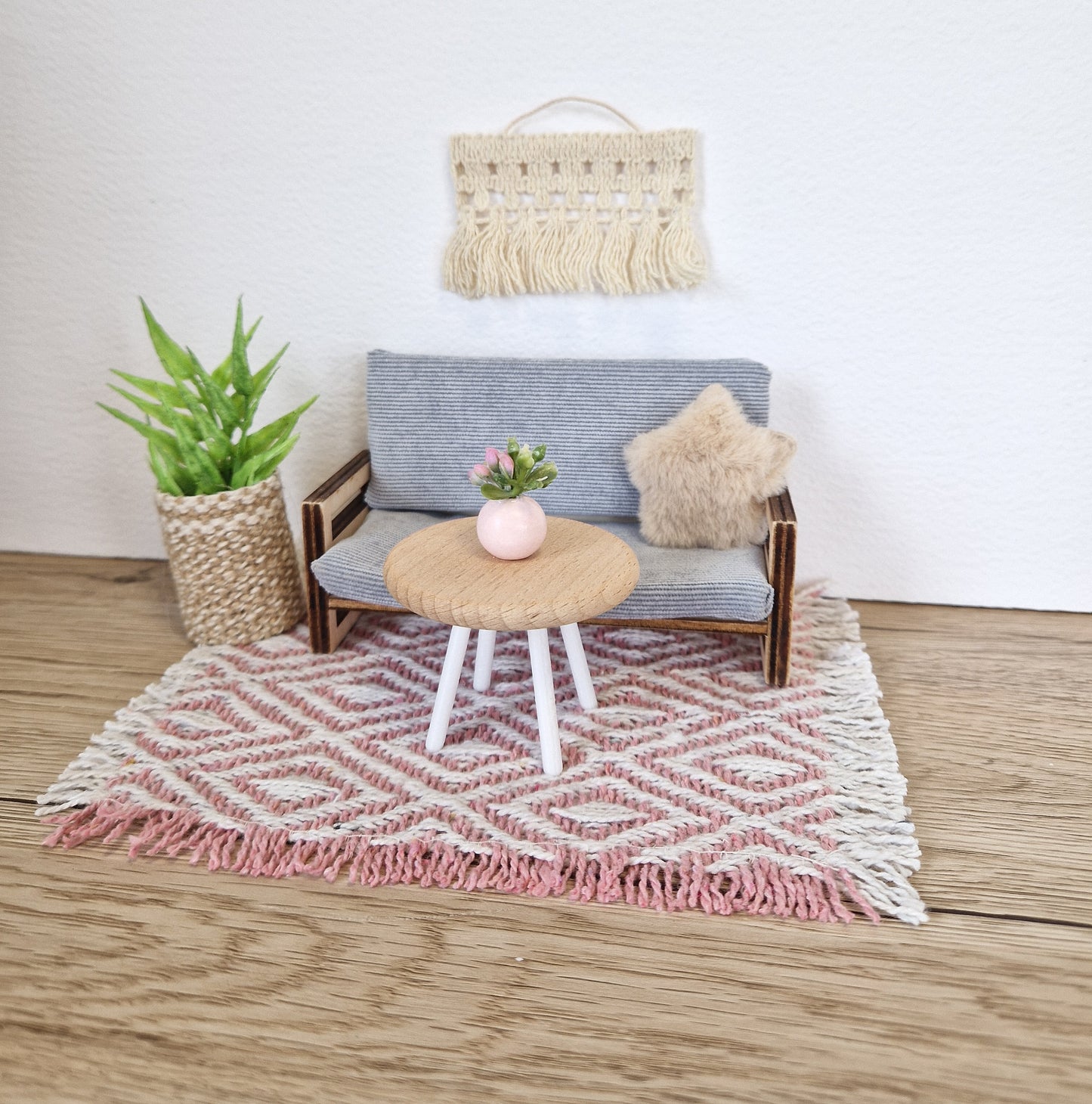 Miniature living room bundle 1:12 scale, modern dollhouse furniture (perfect for Ikea Dollhouse and Maileg mouses)