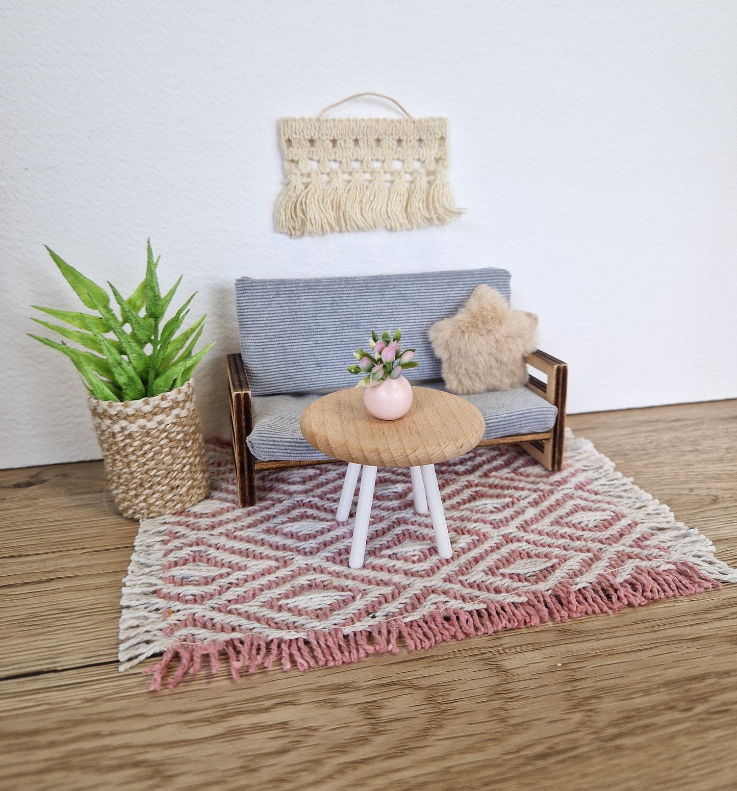 Miniature living room bundle 1:12 scale, modern dollhouse furniture (perfect for Ikea Dollhouse and Maileg mouses)