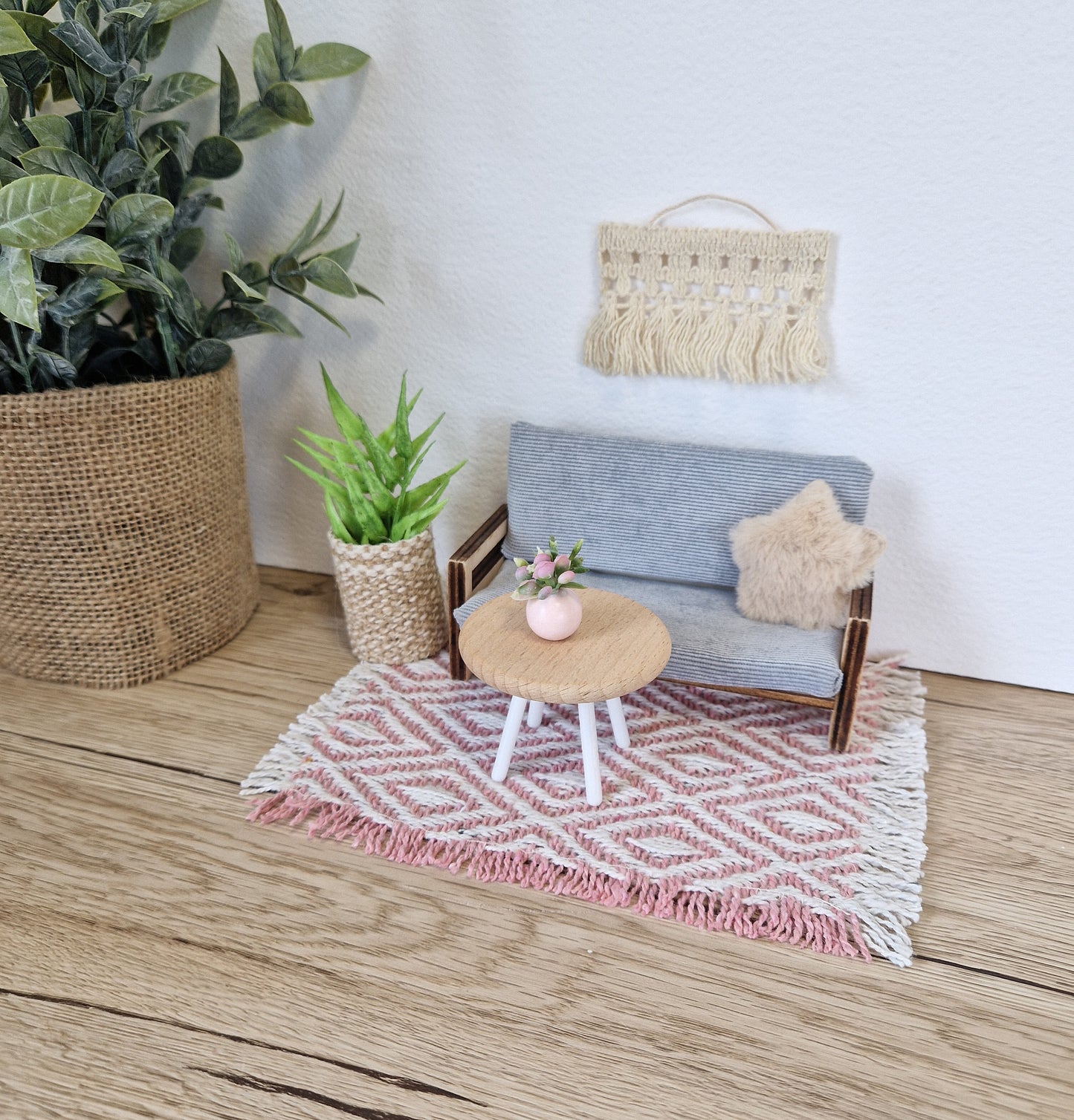 Miniature living room bundle 1:12 scale, modern dollhouse furniture (perfect for Ikea Dollhouse and Maileg mouses)