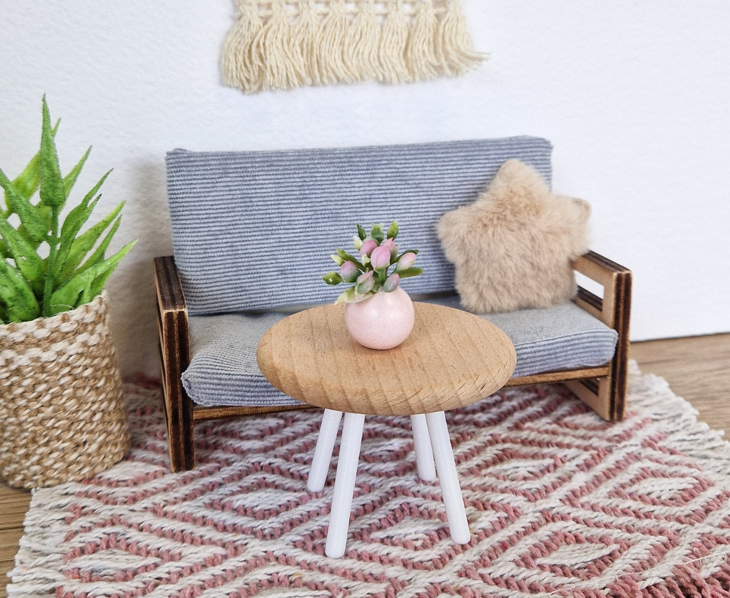 Miniature living room bundle 1:12 scale, modern dollhouse furniture (perfect for Ikea Dollhouse and Maileg mouses)