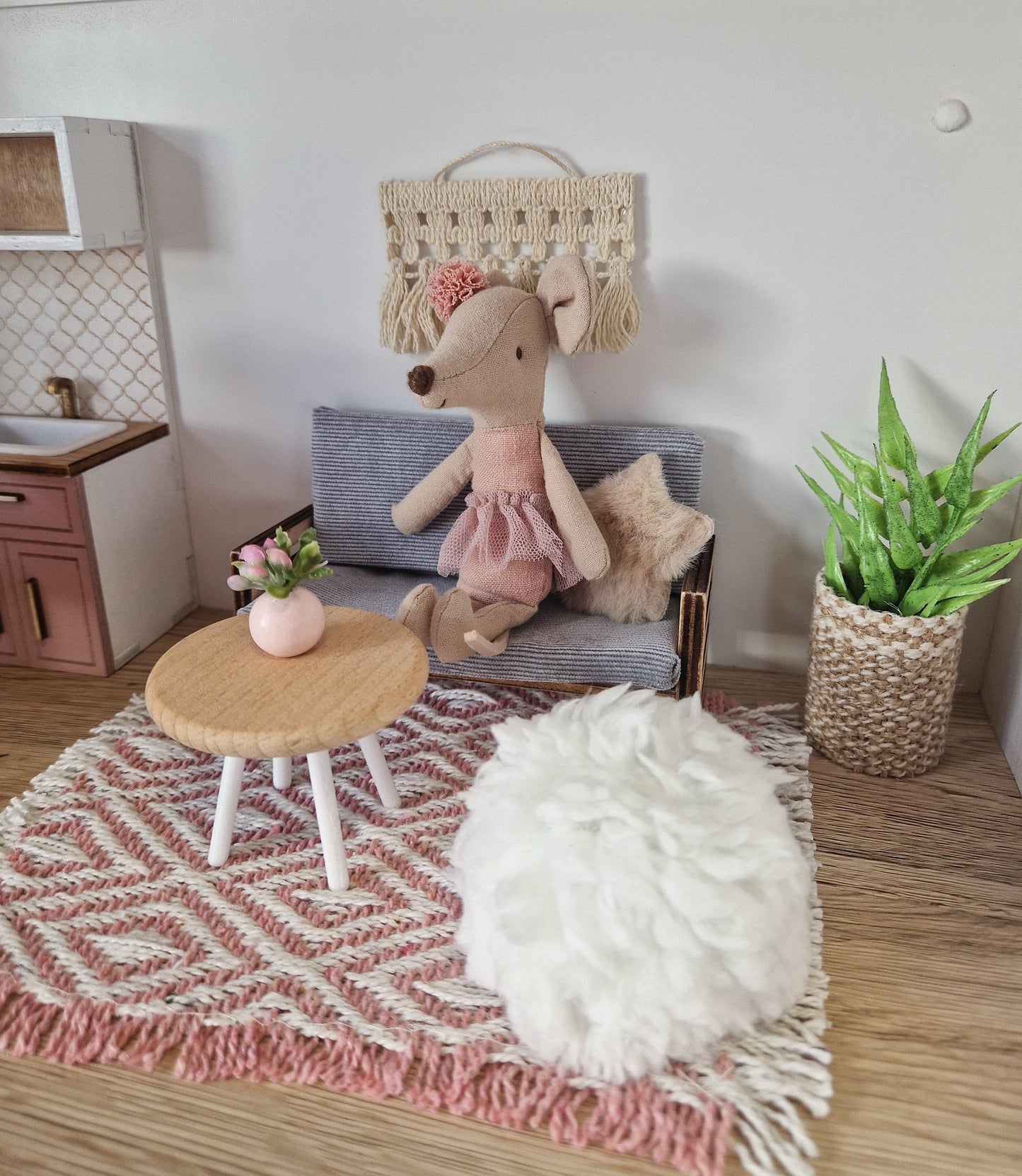 Miniature living room bundle 1:12 scale, modern dollhouse furniture (perfect for Ikea Dollhouse and Maileg mouses)