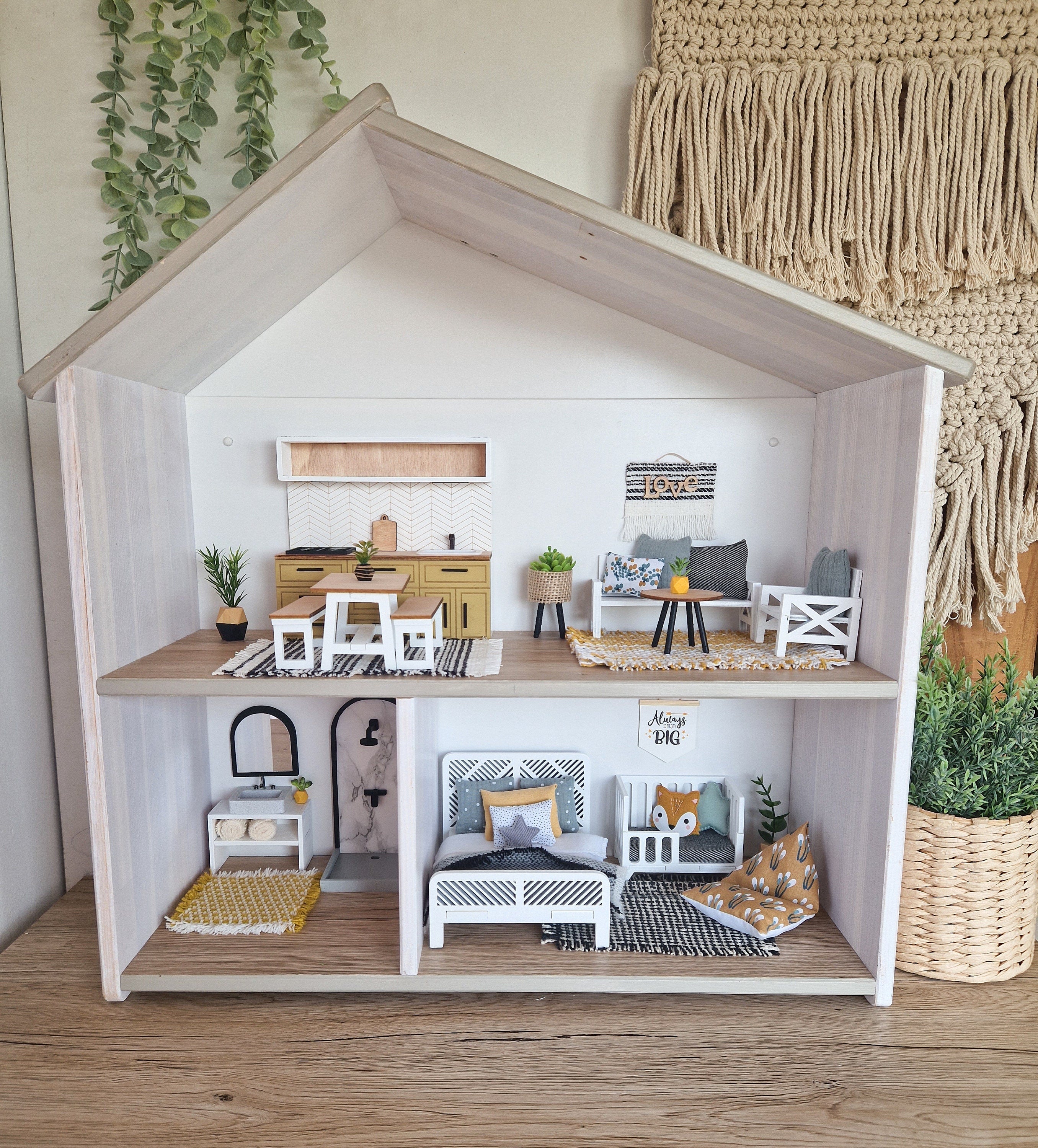 Miniature furniture set, Soothing Elegance, dollhouse 1:12 scale furniture bundle (perfect for Ikea dollhouse)