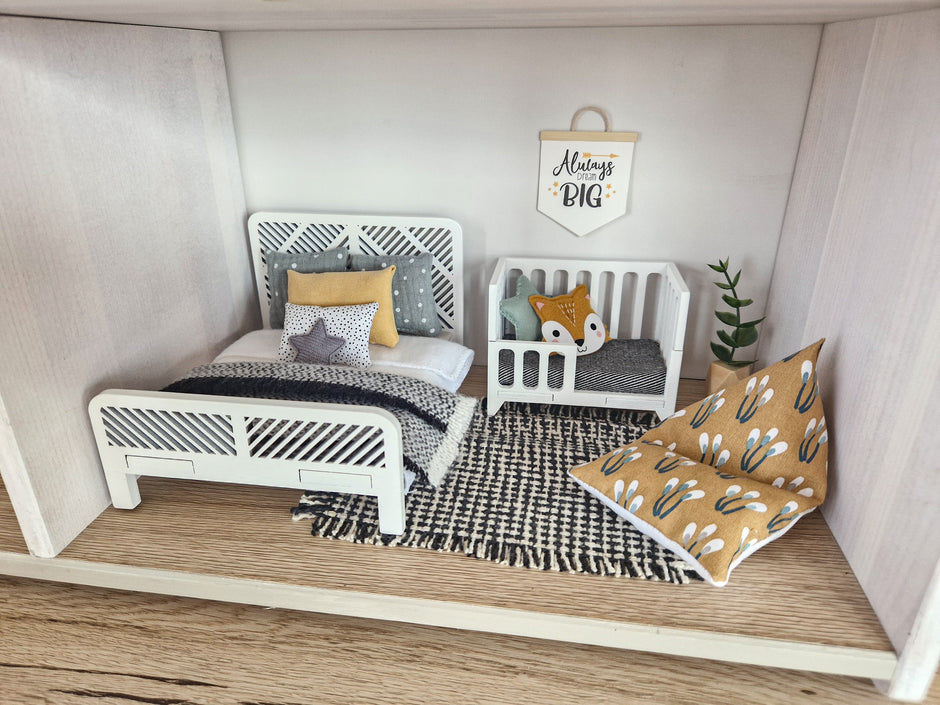 Miniature furniture set, Soothing Elegance, dollhouse 1:12 scale furniture bundle (perfect for Ikea dollhouse)