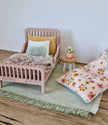 Dolhouse miniature kids room 1:12 scale furniture, Cozy Blush, miniature bed, bean bag (perfect for Maileg mouse)