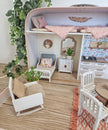 Cozy Rose Cottage – Large Suitcase Dollhouse, handmade in Slovenia – photo 5