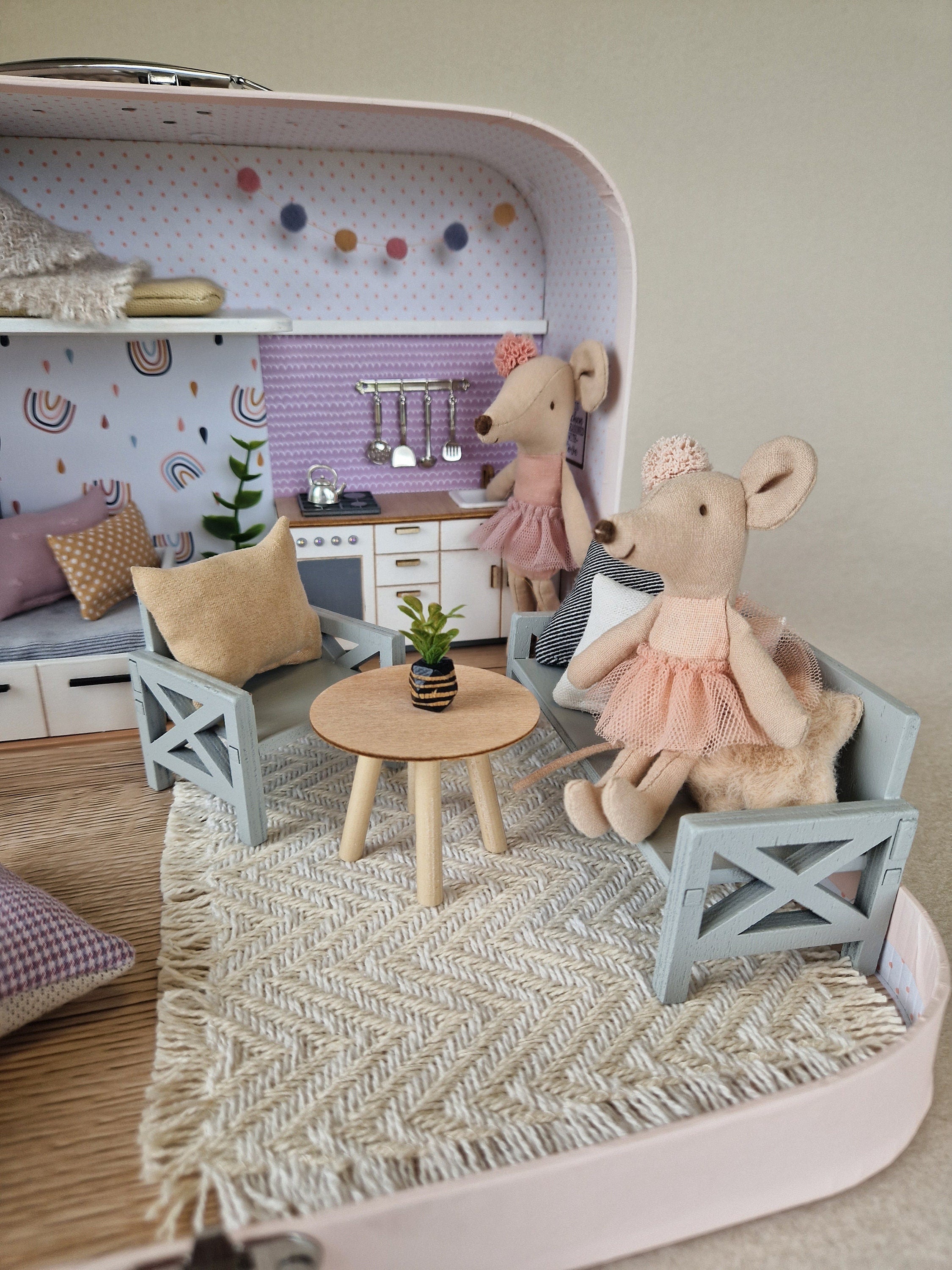 Lavender Haze – Medium Suitcase Dollhouse