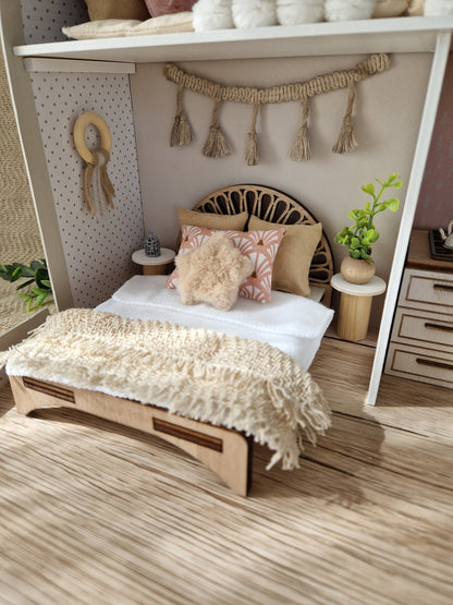 Bohemian Large Dollhouse in a Suitcase, Portable dollhouse suitcase, Maileg mouse house