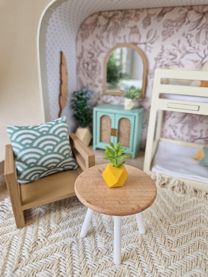 Small Dollhouse in a Suitcase ,Floral, Dollhouse, Miniature furniture, 1:12 scale, Maileg mouse house