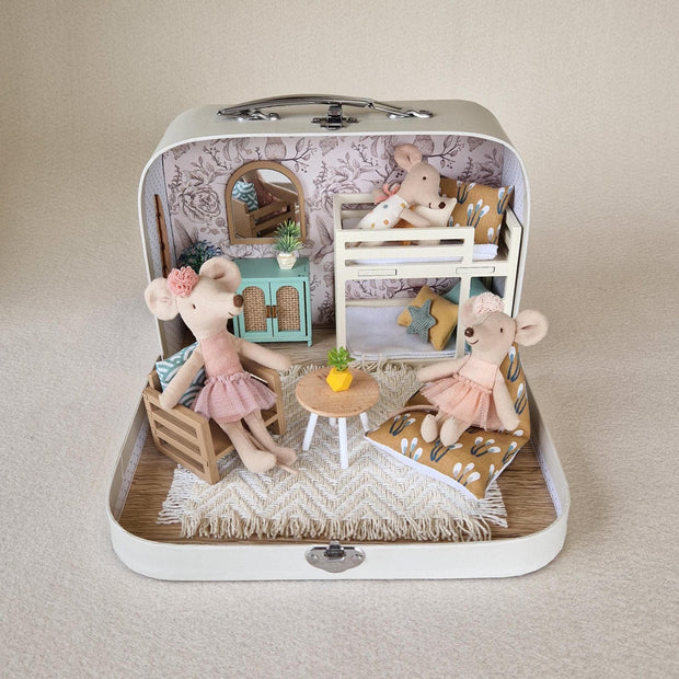 Rosebird Cottage - Small Suitcase Dollhouse