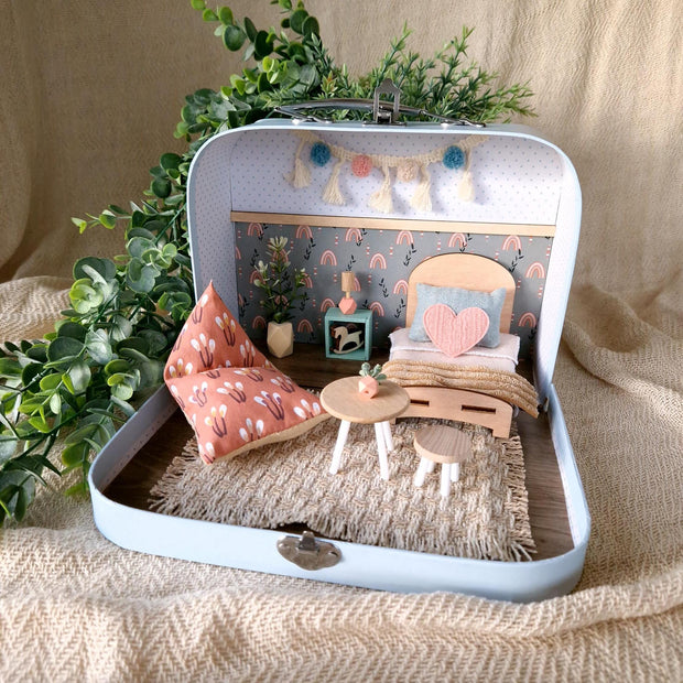 Rose Rainbow - Small Suitcase Dollhouse
