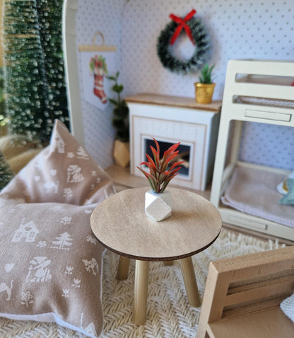 Christmas Small Dollhouse in a Suitcase , Dollhouse, Miniature furniture, 1:12 scale, Maileg mouse hou