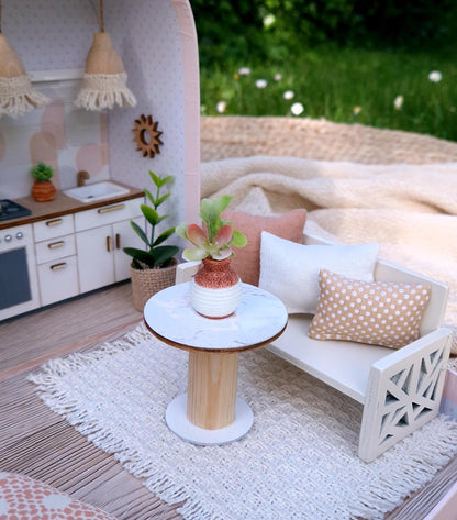 Bohemian Medium Dollhouse in a Suitcase, Miniature furniture in 1:12 scale, Maileg mouse house