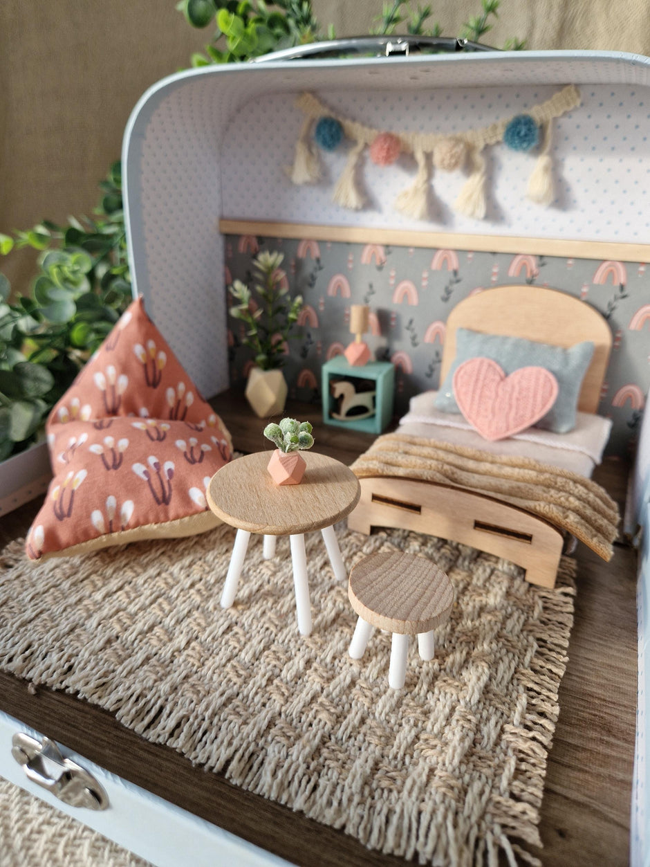 Rose Rainbow - Small Suitcase Dollhouse