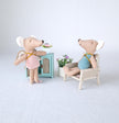 Small Fairy Mouse Doll with Wings, 11 cm, handmade fabric doll