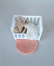Miniature Baby Crib Set – White, handmade 1:12 miniature – photo 7