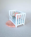 Miniature Baby Crib Set – White, handmade 1:12 miniature – photo 3