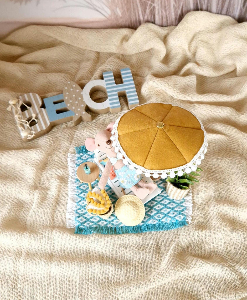 Miniature Beach Lounge Set, 1:12 Scale, handmade – photo 9
